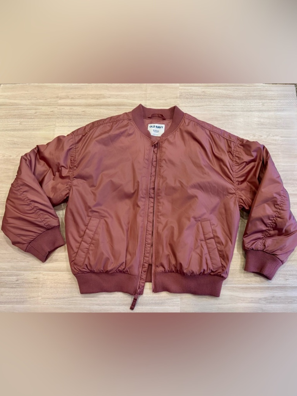 Girls Satin Bomber Jacket - Mauve - size XL (14-16) - ✽ SOLD OUT ONLINE ✽ - Picture 9 of 12
